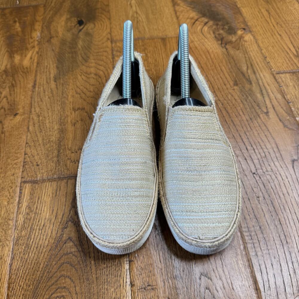 Jack Rogers Tucker Gold Tan Slip On Sneaker Shoe Espadrille Women's Size 6 - Picture 2 of 7